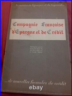 Livret Publicitaire COMPAGNIE FRANÇAISE D'EPARGNE ET DE CREDIT, 1952