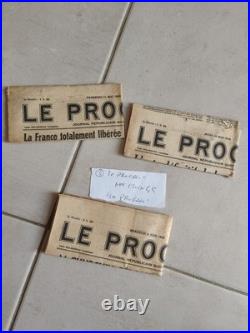 Lot 129 Journaux La Progrès Année 1945