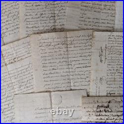 Lot 20 Pages Manuscrites Anciennes 18ème Siècle Documents Notariés Révolution