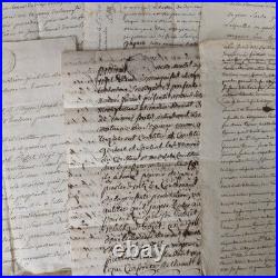 Lot 20 Pages Manuscrites Anciennes 18ème Siècle Documents Notariés Révolution