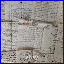 Lot 20 Pages Manuscrites Anciennes 18ème Siècle Documents Notariés Révolution