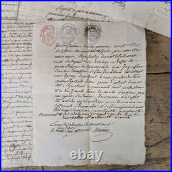 Lot 20 Pages Manuscrites Anciennes 18ème Siècle Documents Notariés Révolution