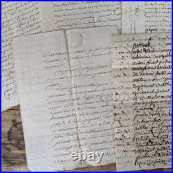 Lot 20 Pages Manuscrites Anciennes 18ème Siècle Documents Notariés Révolution
