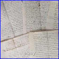 Lot 20 Pages Manuscrites Anciennes 18ème Siècle Documents Notariés Révolution