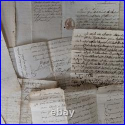 Lot 20 Pages Manuscrites Anciennes 18ème Siècle Documents Notariés Révolution