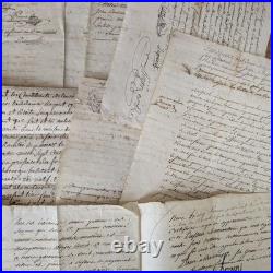 Lot 20 Pages Manuscrites Anciennes 18ème Siècle Documents Notariés Révolution