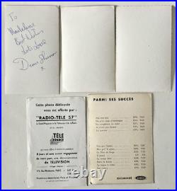 Lot 26 autographes ca 1960 photos dédicacées Aznavour Marais Cousteau Marceau
