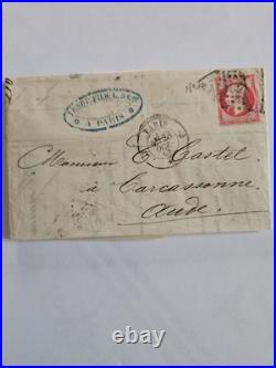 Lot 2 lettres-pli XIXe siècle 1861 & 1886 France Affranchissements multipl