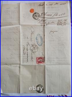 Lot 2 lettres-pli XIXe siècle 1861 & 1886 France Affranchissements multipl