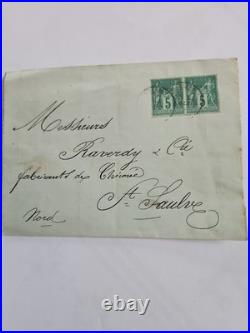 Lot 2 lettres-pli XIXe siècle 1861 & 1886 France Affranchissements multipl