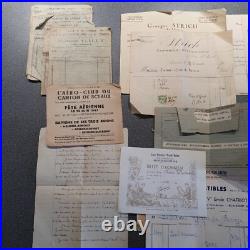 Lot 30 papiers anciens, archives famille Paris, milieu XXème siècle