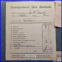 Lot 30 papiers anciens, archives famille Paris, milieu XXème siècle