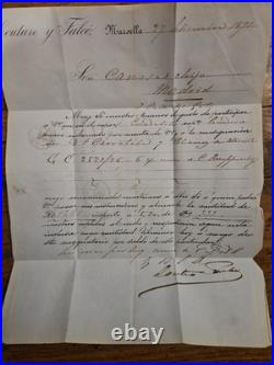 Lot 4 lettres XIXe France Espagne Italie Cérès commerce + 1 coloniale