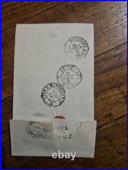 Lot 4 lettres XIXe France Espagne Italie Cérès commerce + 1 coloniale