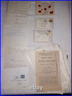 Lot 7 Archives Pons Notaire Napoleon III Empire Correspondance Charente-Maritime
