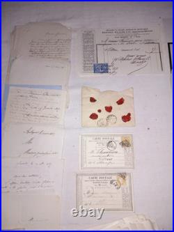Lot 7 Archives Pons Notaire Napoleon III Empire Correspondance Charente-Maritime