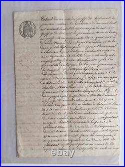 Lot 8 vieux papier manuscrit acte XIXe pays Toulouse Occitanie vigne Colomiers