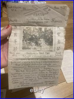 Lot Chine-france Mission De Swatow Trait-d'union Pere Rondeau Manuscrit Photo
