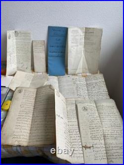 Lot Divers Documents 19 Eme Vente Acte Manuscrit Notaire Avis Chambéry Savoie