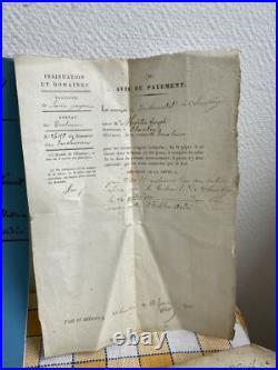 Lot Divers Documents 19 Eme Vente Acte Manuscrit Notaire Avis Chambéry Savoie
