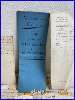 Lot Divers Documents 19 Eme Vente Acte Manuscrit Notaire Avis Chambéry Savoie