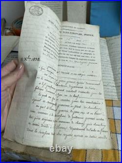 Lot Divers Documents 19 Eme Vente Acte Manuscrit Notaire Avis Chambéry Savoie