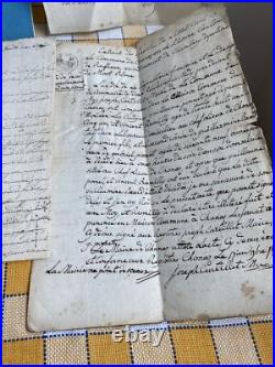 Lot Divers Documents 19 Eme Vente Acte Manuscrit Notaire Avis Chambéry Savoie