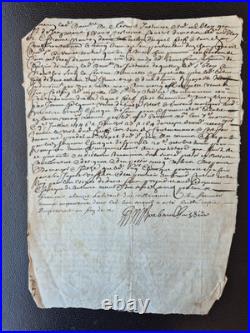 Lot Manuscrits 1690 Dossier D'instruction Marine Amirauté De Provence Lot Manuscrits 1690 Dossier D'instruction Marine Amirauté De Provence