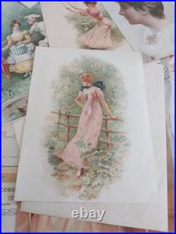 Lot de 11 grands chromos/images début 1900 Idéales pour être encadrées