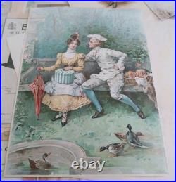 Lot de 11 grands chromos/images début 1900 Idéales pour être encadrées