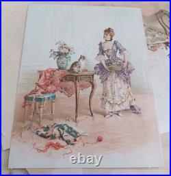 Lot de 11 grands chromos/images début 1900 Idéales pour être encadrées