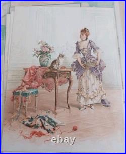 Lot de 11 grands chromos/images début 1900 Idéales pour être encadrées