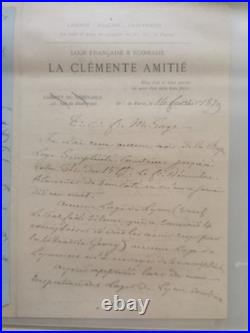 Lot de 27 lettres et documents maçonniques du XIXe siècle
