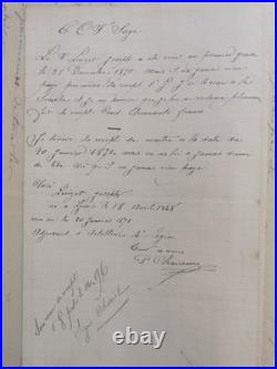 Lot de 27 lettres et documents maçonniques du XIXe siècle