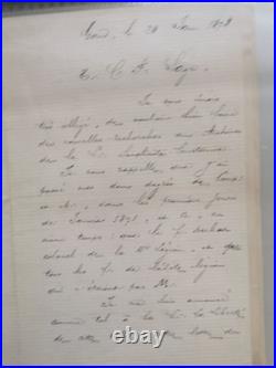 Lot de 27 lettres et documents maçonniques du XIXe siècle
