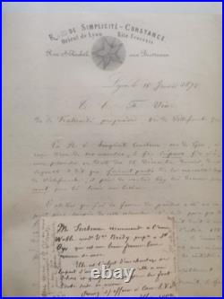 Lot de 27 lettres et documents maçonniques du XIXe siècle