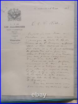 Lot de 27 lettres et documents maçonniques du XIXe siècle