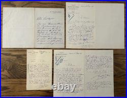 Lot de 4 lettres autographes signées Frantz Jourdain Salon d'Automne 1917