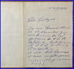Lot de 4 lettres autographes signées Frantz Jourdain Salon d'Automne 1917