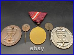 Lot de 5 médailles Autriche Austria insignes de protection contre les rayons