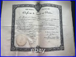 Lot de 8 DIPLOMES de LICENCIE EN DROIT de 1900 à 1906 sur papier parcheminé