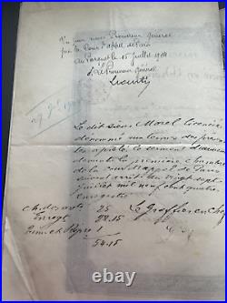 Lot de 8 DIPLOMES de LICENCIE EN DROIT de 1900 à 1906 sur papier parcheminé