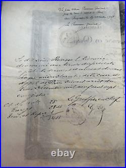 Lot de 8 DIPLOMES de LICENCIE EN DROIT de 1900 à 1906 sur papier parcheminé