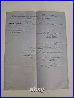 Lot de 9 lettres industrielles 1872 Mines Loire / Houillères / St-Étienne