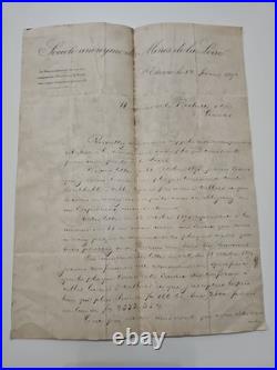 Lot de 9 lettres industrielles 1872 Mines Loire / Houillères / St-Étienne