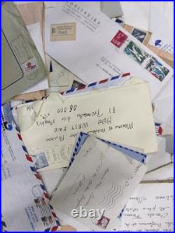 Lot de correspondances des années 1940 à 1980 lettres, enveloppes Marcophilie