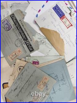 Lot de correspondances des années 1940 à 1980 lettres, enveloppes Marcophilie