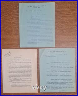 Lot de lettres et documents 1928 Paul Reboux & écrivains Secours à Willy