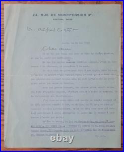 Lot de lettres et documents 1928 Paul Reboux & écrivains Secours à Willy