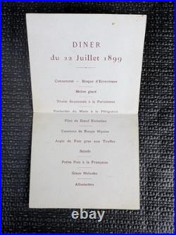 Lot exceptionnel de menus et cartons de table de la Présidence de la République